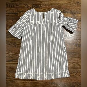 Crown & Ivy Womens Navy and White Striped Dress